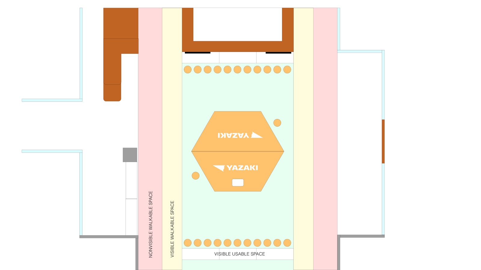 Floor plan of a stage configuration