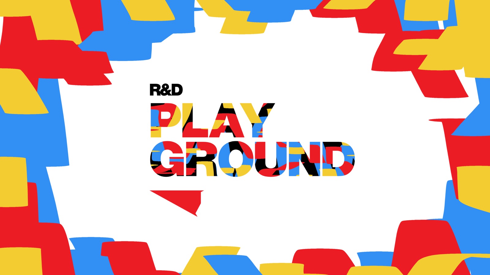 Colorful block-pattern R&D Playground logo